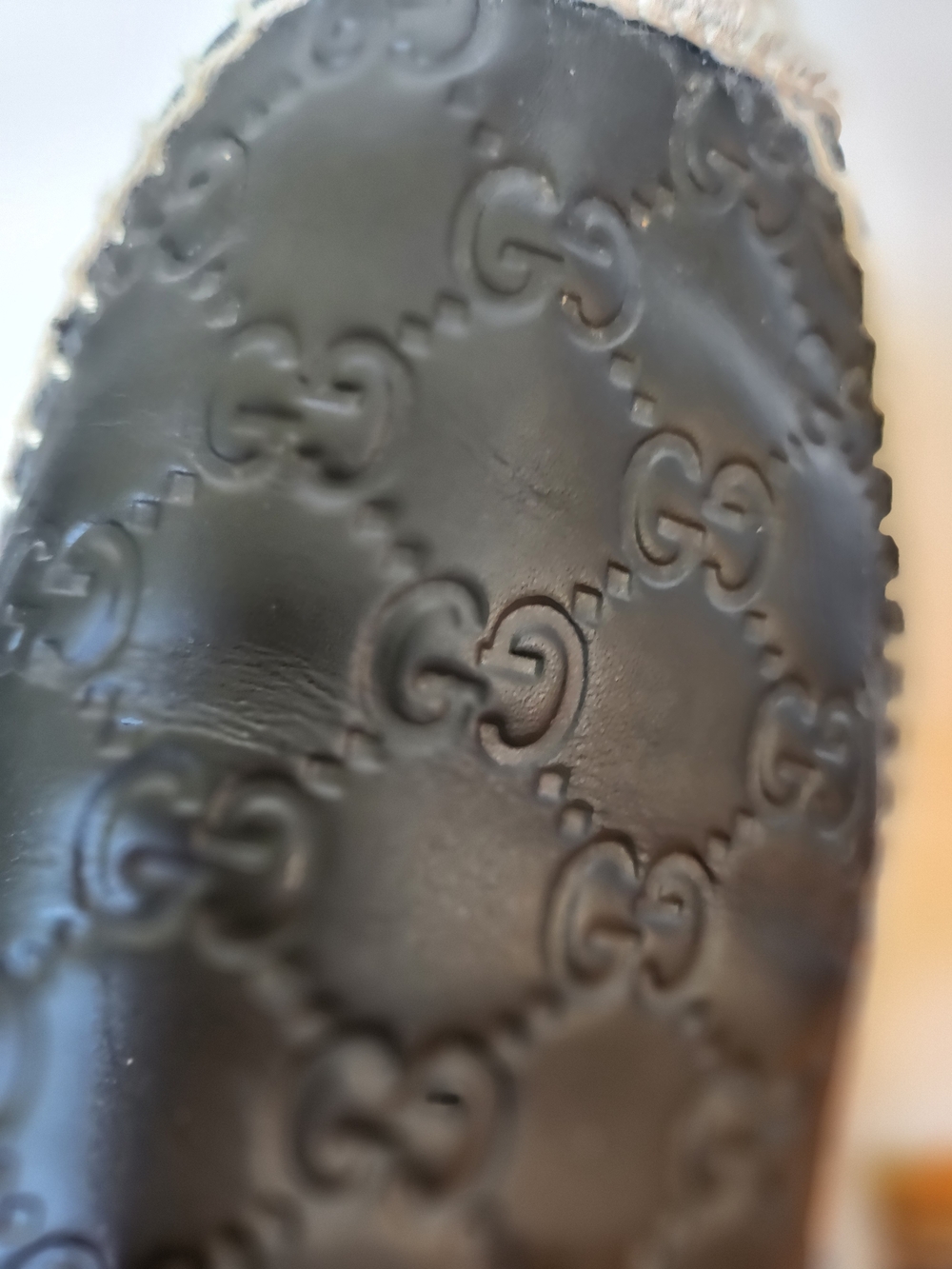Gicci Leather Embroidered Monogram Black Espadrille Flats - Picture 8 of 12